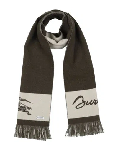 Burberry Woman Scarf Military Green Size - Wool
