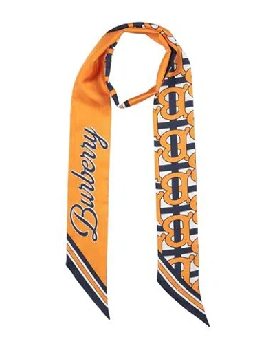 Burberry Woman Scarf Orange Size - Silk