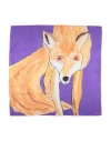 Burberry Woman Scarf Purple Size - Silk In Purple