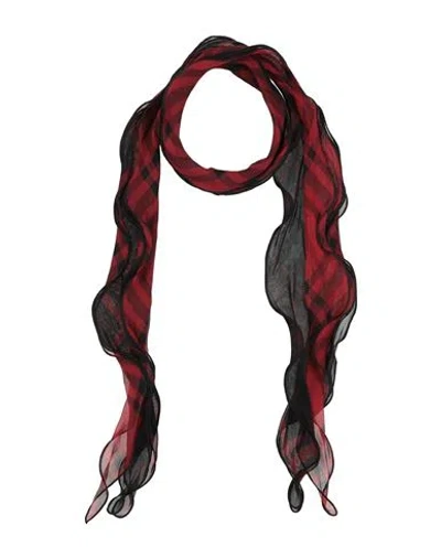 Burberry Woman Scarf Red Size - Silk