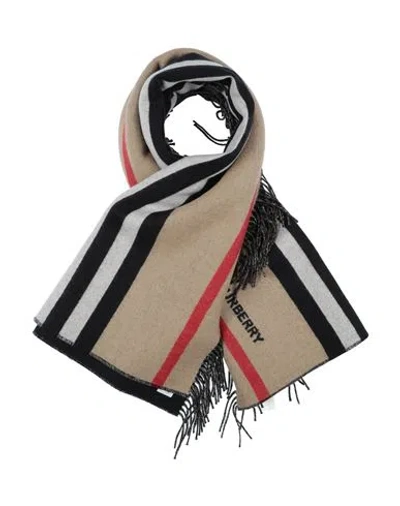 Burberry Woman Scarf Sand Size - Cashmere, Wool In Neutral