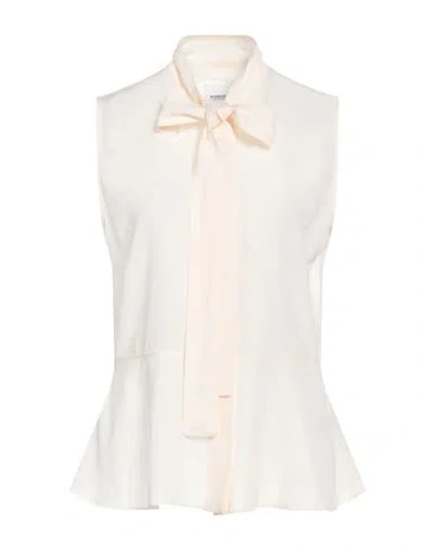 Burberry Woman Shirt Beige Size 10 Silk