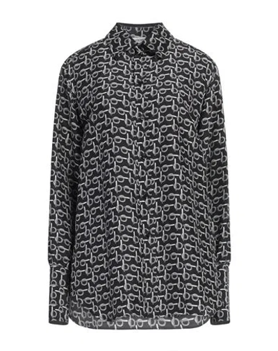 Burberry Women's Camisa Ros Negra Estamp Aros Plateados Shirt In Black