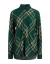 Burberry Woman Shirt Green Size 10 Wool In Green