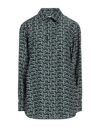 BURBERRY BURBERRY PRORSUM WOMAN SHIRT GREEN SIZE 4 SILK