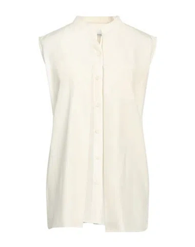 Burberry Woman Shirt Ivory Size 0 Silk In White