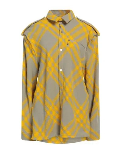 BURBERRY BURBERRY WOMAN SHIRT MARIGOLD SIZE 4 WOOL, ALPACA WOOL, POLYAMIDE