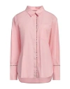 Burberry Woman Shirt Pink Size 8 Cotton, Elastane