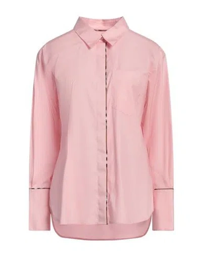 Burberry Woman Shirt Pink Size 8 Cotton, Elastane