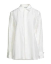 Burberry Woman Shirt White Size 8 Silk In White