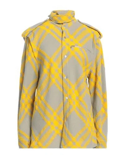 Burberry Women Shirt With Check Pattern In Yellow