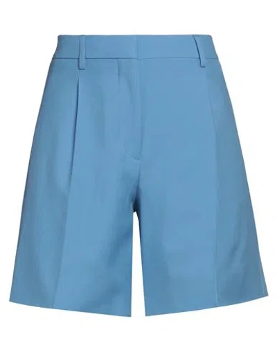 Burberry Woman Shorts & Bermuda Shorts Azure Size 2 Virgin Wool In Blue