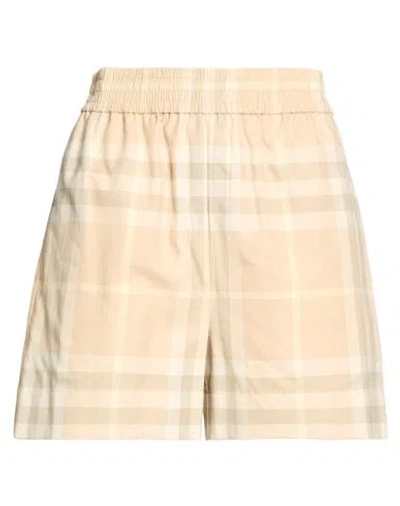 Burberry Woman Shorts & Bermuda Shorts Beige Size 6 Cotton