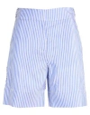 Burberry Woman Shorts & Bermuda Shorts Blue Size 0 Silk In Blue