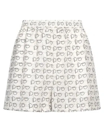 BURBERRY BURBERRY PRORSUM WOMAN SHORTS & BERMUDA SHORTS IVORY SIZE 8 SILK