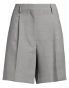 Burberry Woman Shorts & Bermuda Shorts Light Grey Size 8 Wool