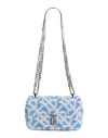 Burberry Woman Shoulder Bag Azure Size - Polyester, Polyamide, Elastane, Calfskin In Blue