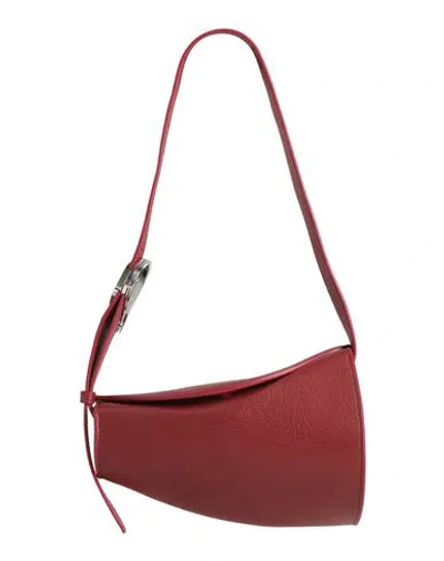 Burberry Woman Shoulder Bag Brick Size - Cow Leather In Red