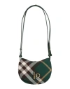 Burberry Woman Shoulder Bag Dark Green Size - Polyester, Virgin Wool, Acrylic