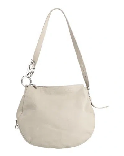 Burberry Woman Shoulder Bag Grey Size - Calfskin In Gray