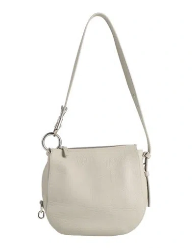 Burberry Woman Shoulder Bag Light Grey Size - Cow Leather In Gray