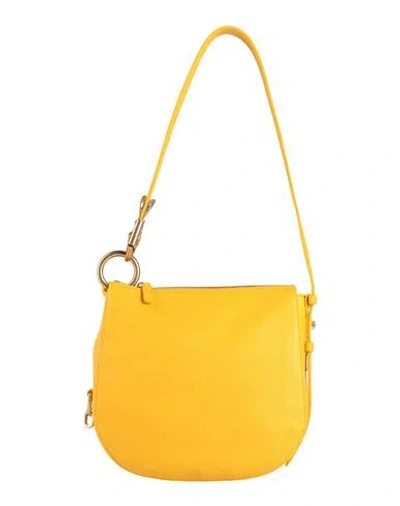 Burberry Woman Shoulder Bag Yellow Size - Calfskin