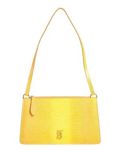 Burberry Woman Shoulder Bag Yellow Size - Leather