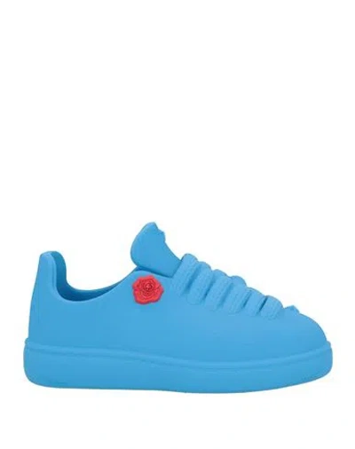 BURBERRY BURBERRY WOMAN SNEAKERS AZURE SIZE 8 EVA (ETHYLENE - VINYL - ACETATE)