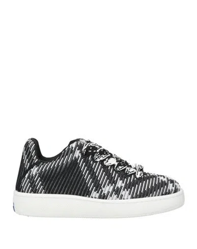 Burberry Woman Sneakers Black Size 6 Textile Fibers