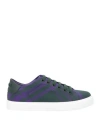 Burberry Woman Sneakers Dark Green Size 8 Textile Fibers In Green