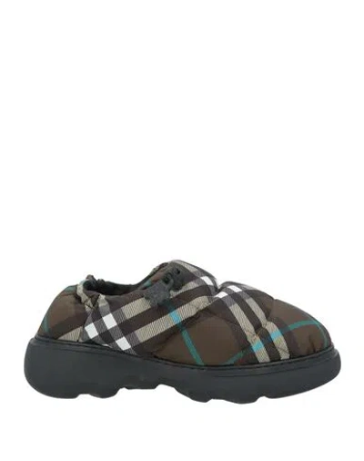 BURBERRY BURBERRY WOMAN SNEAKERS MILITARY GREEN SIZE 8 POLYAMIDE, POLYESTER