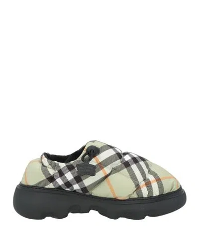BURBERRY BURBERRY WOMAN SNEAKERS SAGE GREEN SIZE 8 POLYAMIDE, POLYESTER