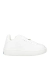 Burberry Low-top Sneakers In Box Leather In White