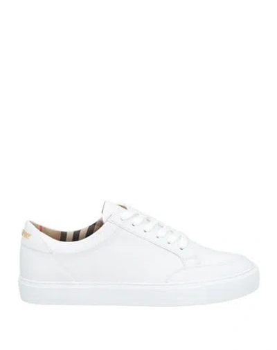 Burberry Woman Sneakers White Size 8 Calfskin