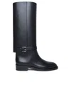 BURBERRY BURBERRY WOMAN BURBERRY BLACK LEATHER BOOTS