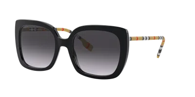 Burberry Woman Sunglass Be4323 Caroll In Grey Gradient