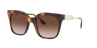 Burberry Woman Sunglass Be4328 Evelyn In Brown