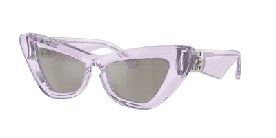 Burberry Woman Sunglasses Be4421u In Light Grey Mirror Silver