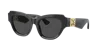 Burberry Beveled Acetate & Plastic Cat-eye Sunglasses In Dark Grey
