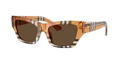 Burberry Woman Sunglass Be4441u In Dark Brown