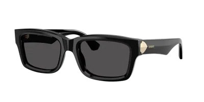 Burberry Geometric Frame Sunglasses In Black