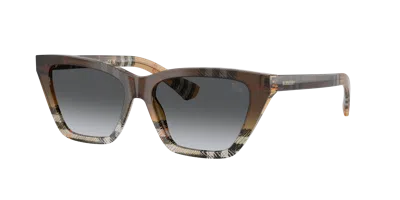 Burberry Woman Sunglass Be4468 In Gray