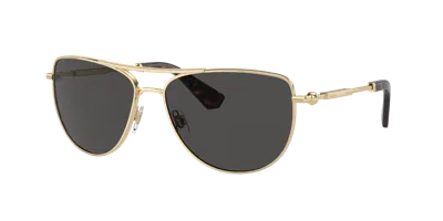 Burberry Woman Sunglasses Be3149 In Lt Gold