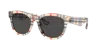 Burberry 0be4432u Check Round Sunglasses In Dark Grey