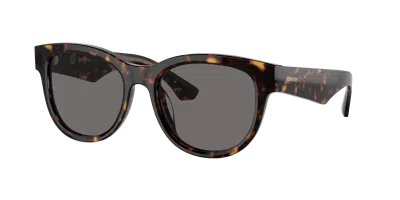 Burberry 54mm Round Sunglasses In Dark Grey Polarized