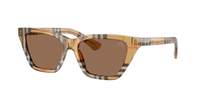 Burberry Woman Sunglasses Be4468f In Brown