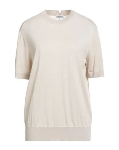 Burberry Woman Sweater Beige Size Xl Viscose In White