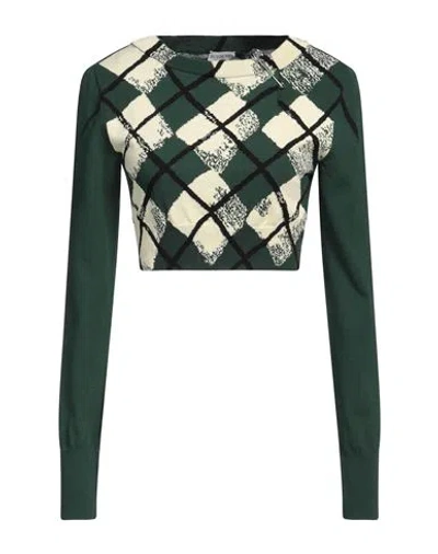 BURBERRY BURBERRY WOMAN SWEATER GREEN SIZE M COTTON