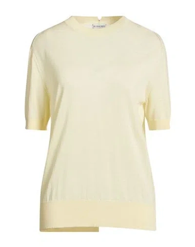 Burberry Woman Sweater Light Grey Size M Viscose In Yellow
