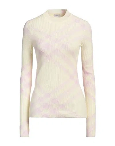 Burberry Woman Sweater Pastel Yellow Size M Wool, Polyester